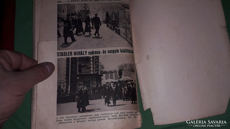 1938. A PESTI HÍRLAP ÉVES Nagynaptára KALENDÁRIUM évkönyv a képek szerint LÉGRÁDY TESTVÉREK