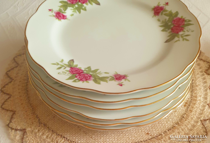 Fine porcelain tea set with cake plates