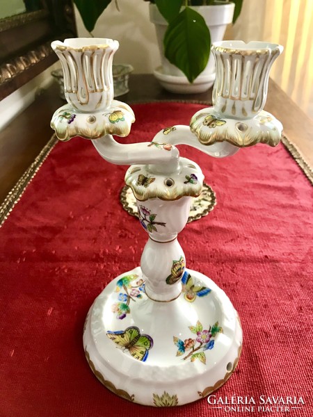 2-pronged candlestick with Victoria pattern from Herend