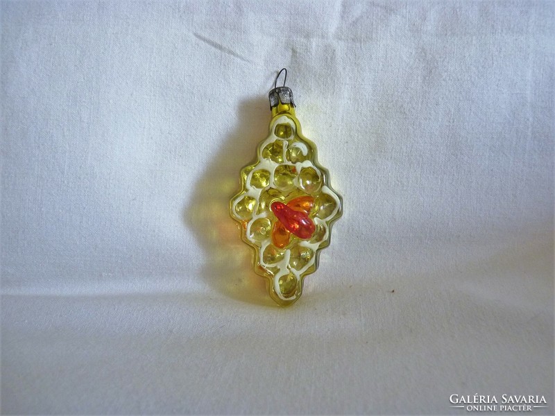 Old glass Christmas tree decoration - spleen (transparent!)