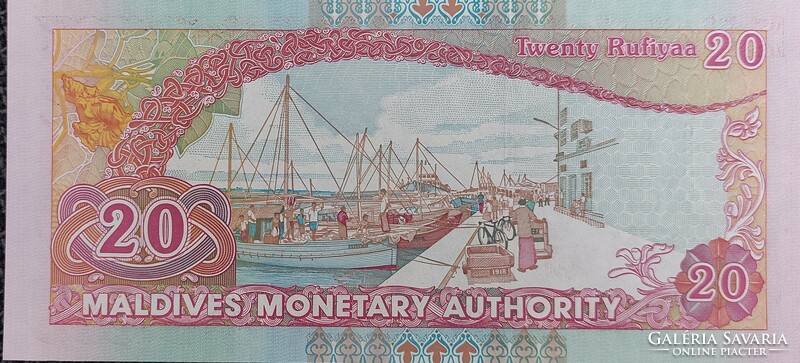 Maldives 20 rufiyaa, 2000, unc banknote