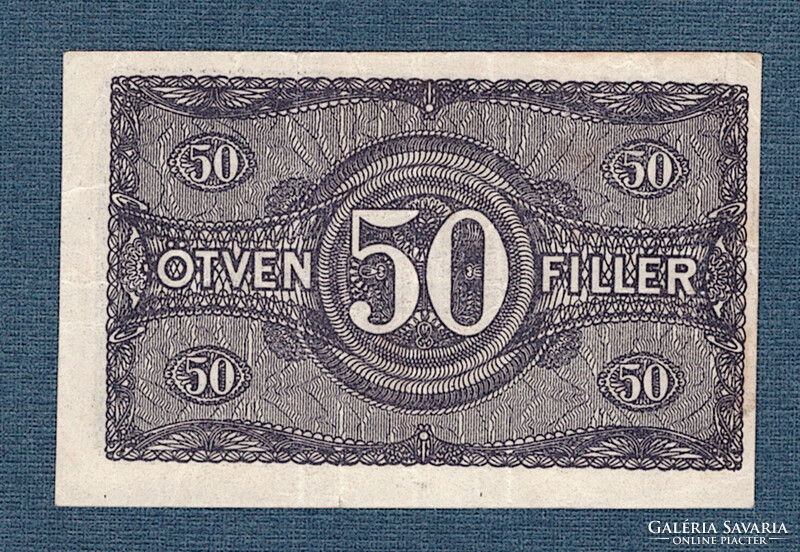 50 Filér 1920 has a cut error