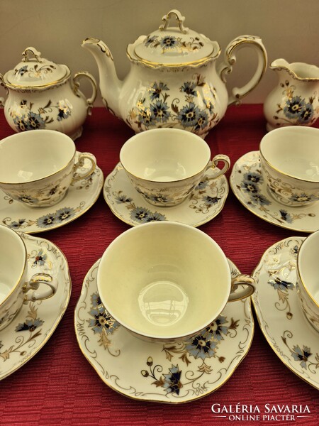 Zsolnay cornflower tea set