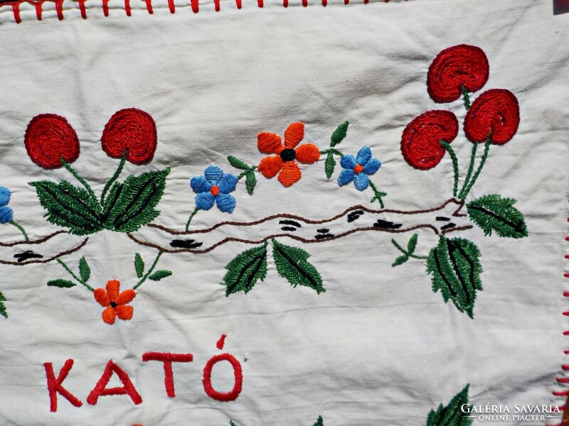 Pillow cover with cherry, cherry kato inscription