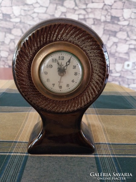 Antik jeliettnporcelán házas kandalló óra