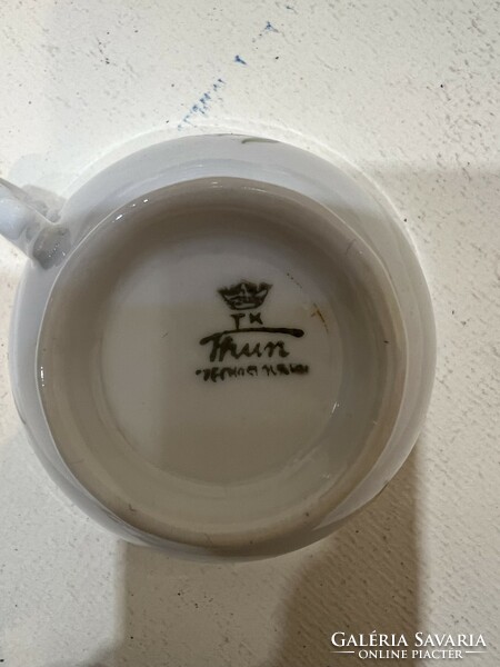 Thun csehszlovák porcelán kézzel festett 6 személyes kávés klt.4592