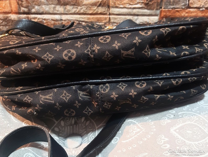 Louis vuitton mini lin saumur xl ebony (original) women's shoulder bag