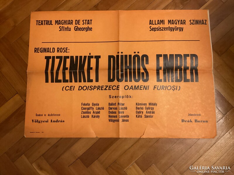 Tizenkét Dühös Ember , plakát ( Sepsiszentgyörgy ) .