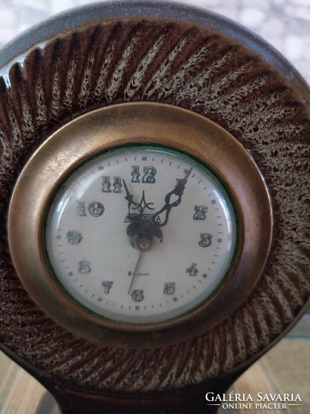 Antik jeliettnporcelán házas kandalló óra
