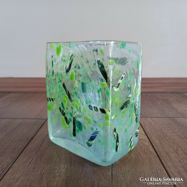 Sophia Horváth glass artist green decorative glass vase