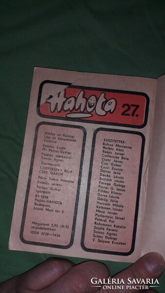 1987. PAJTÁS - HAHOTA 27.szám humoros kultusz gyermek zsebkönyv a képek szerint