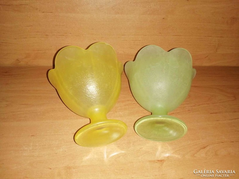 Glass ice cream, dessert glass goblet in pair (23/d)