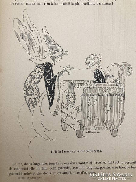 Antik francia illusztrált mesekönyv az 1920-as évekből - Contes Hurluberlus