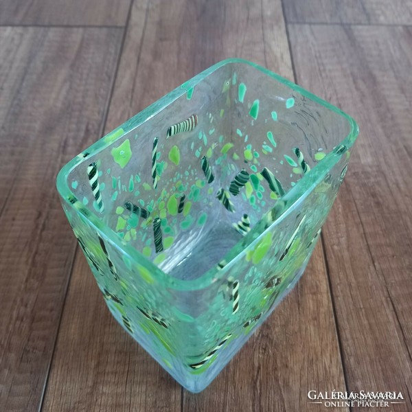 Sophia Horváth glass artist green decorative glass vase