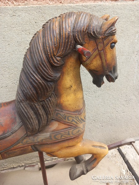 Carved rocking horse