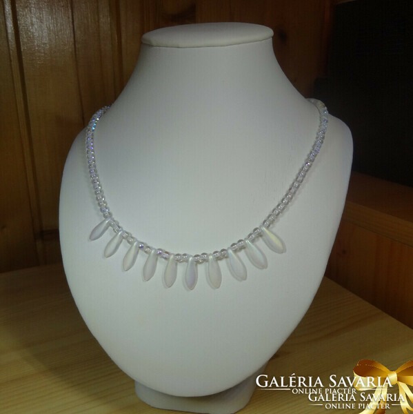Cleopatra style necklace made of quality Czech pearls.