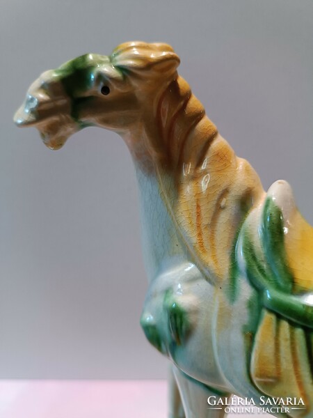 Chinese tang style three-glazed ceramic horse