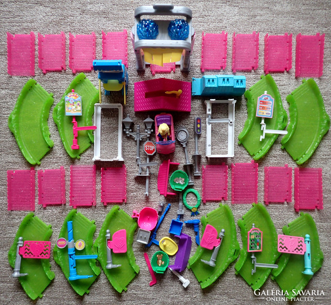 Barbie car wash set set package construction toy doll car rail track construction toy game package
