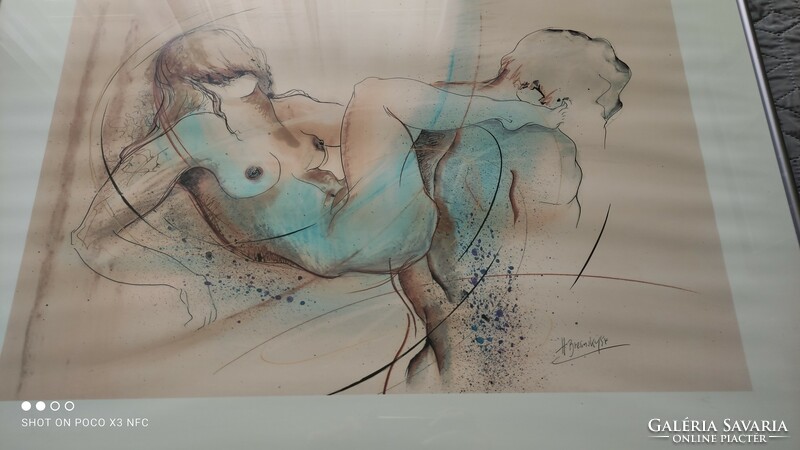Heidi bresinsky nude signed artistic art print 60 cm x 80 cm framed behind glass