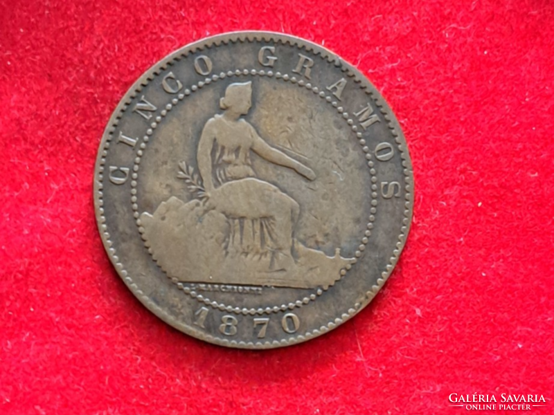 1870. Spain 5 centimeter (2013)