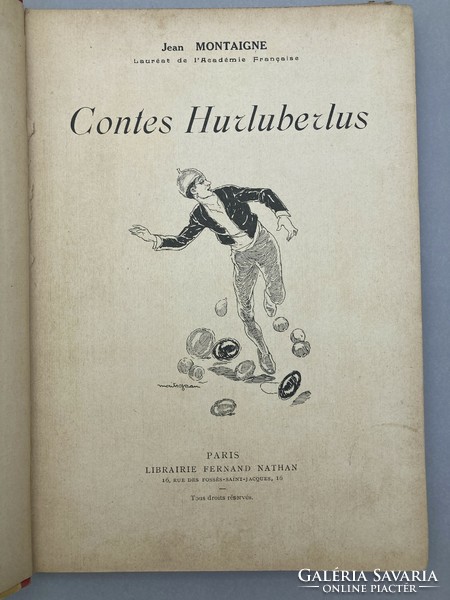 Antik francia illusztrált mesekönyv az 1920-as évekből - Contes Hurluberlus
