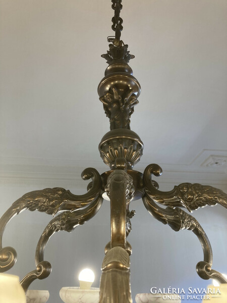 Large bronze chandelier