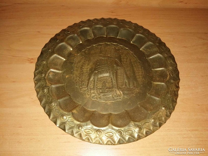 Copper wall plate with Egyptian camel pattern - 25 cm (n)