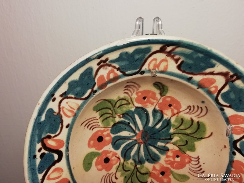 Antique wall plate with floral pattern, decorative plate ii.