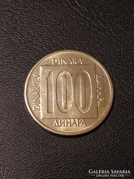 100 dínár 1989 -Jugoszlávia