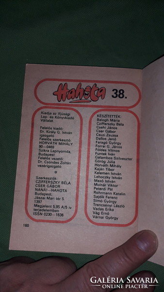 1990. PAJTÁS - HAHOTA 38.szám humoros kultusz gyermek zsebkönyv a képek szerint