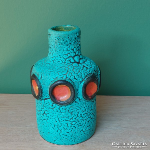 Bártfay judit cracked glazed ceramic vase