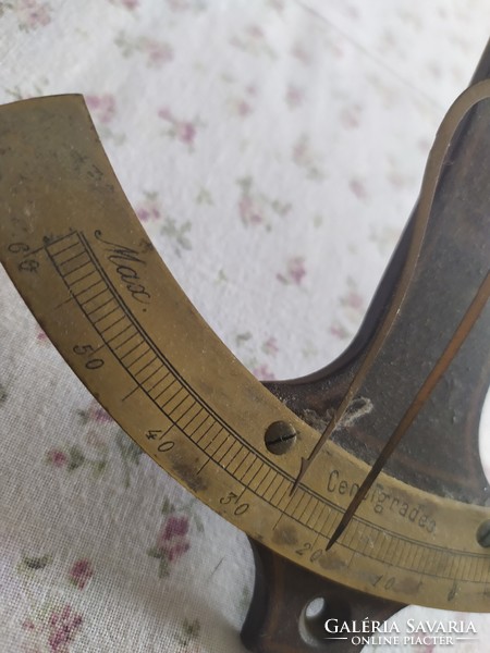 Rare antique copper thermometer / thermometer,