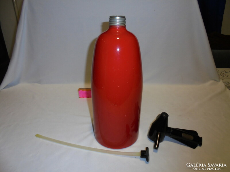 Retro two liter red soda siphon