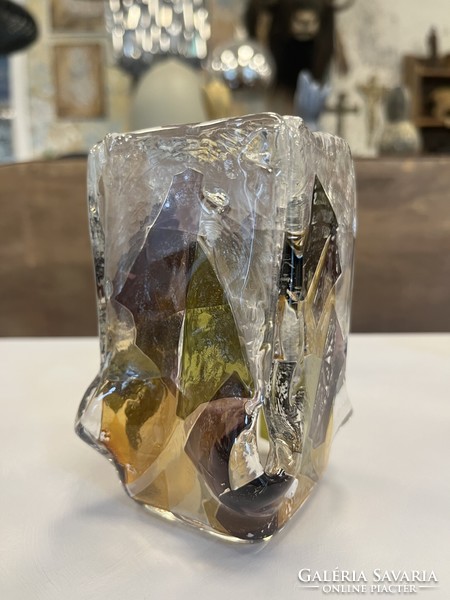 La murrina, Murano glass vase and bowl from the 80s.