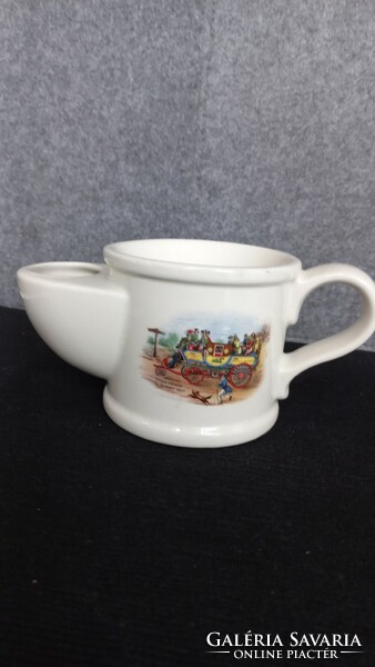 Vintage (1950) English stocking ceramic shaving mug, gurney with 1827 