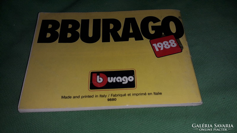 1988. Italian burago model car catalog according to the pictures