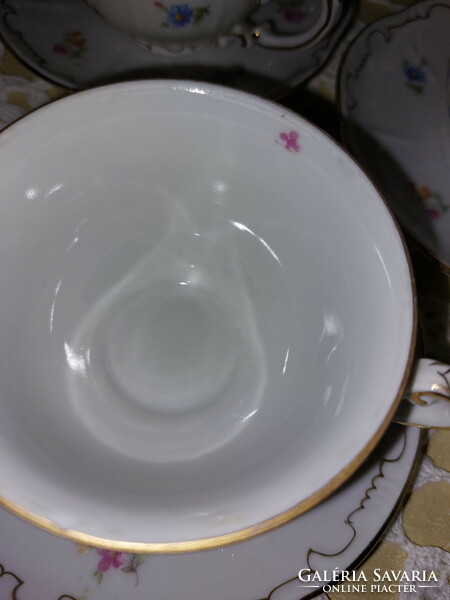 Zolnay coffee cups, saucer with plate, set of 6