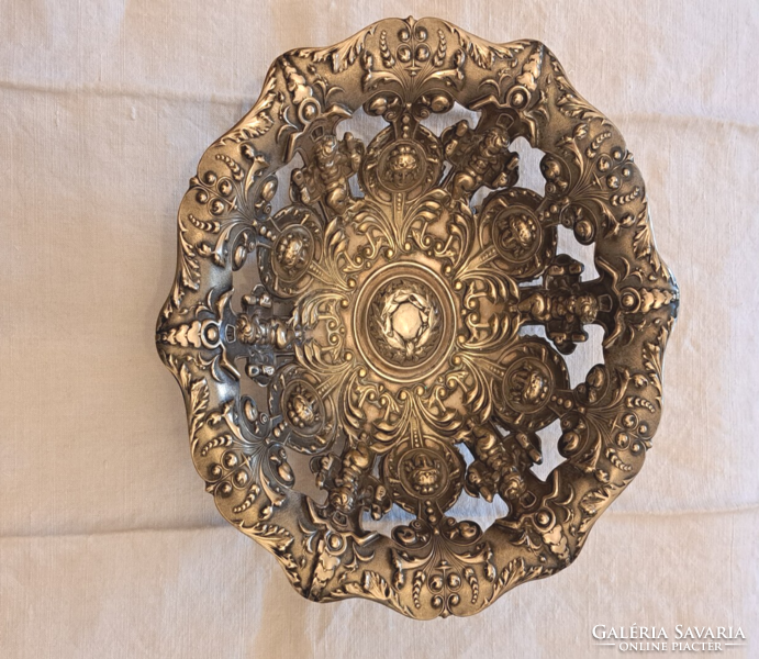 A wonderful art nouveau silver-plated bowl, centerpiece