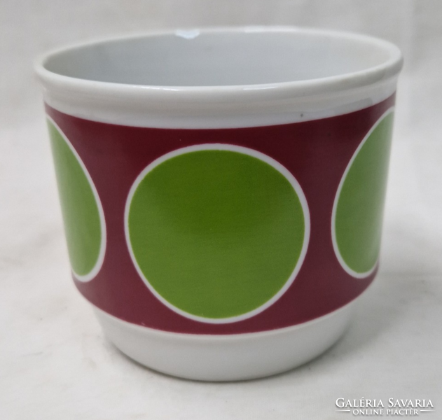 Zsolnay zöld pöttyös porcelán bögre hibátlan állapotban eladó