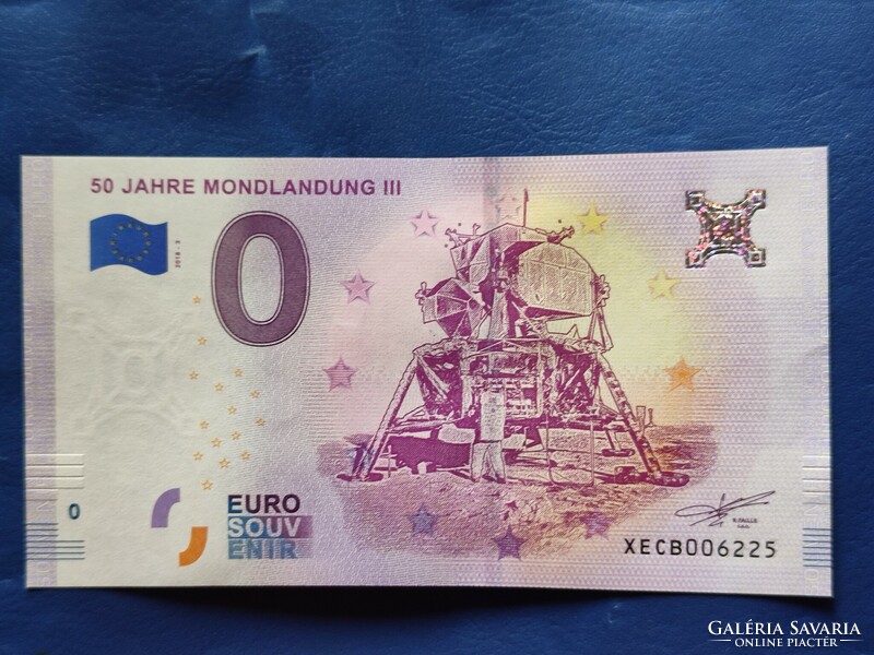 Germany 0 euro 2018 moon landing! Moon shuttle! Rare commemorative paper money! Ouch!