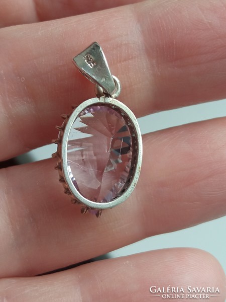Amethyst 925 silver pendant