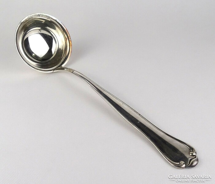 1R032 old large silver-plated ladle 33 cm