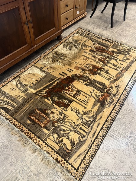 Wall carpet, a bit worn, but an exciting orientalist piece