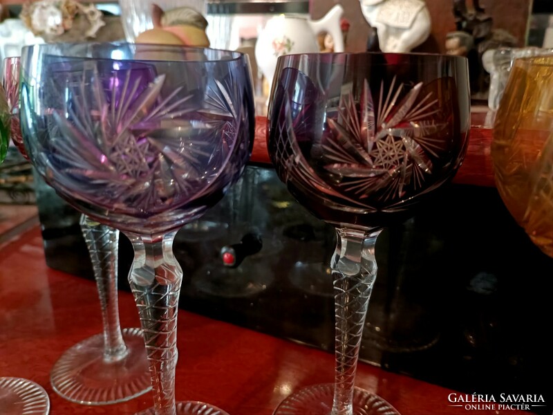 Old lipped crystal glasses