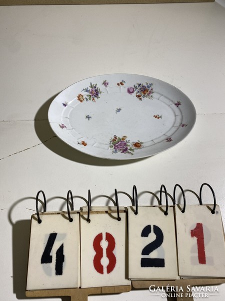 Szecessziós csehszlovák porcelán tál, 40 x 30 cm-es. 4821