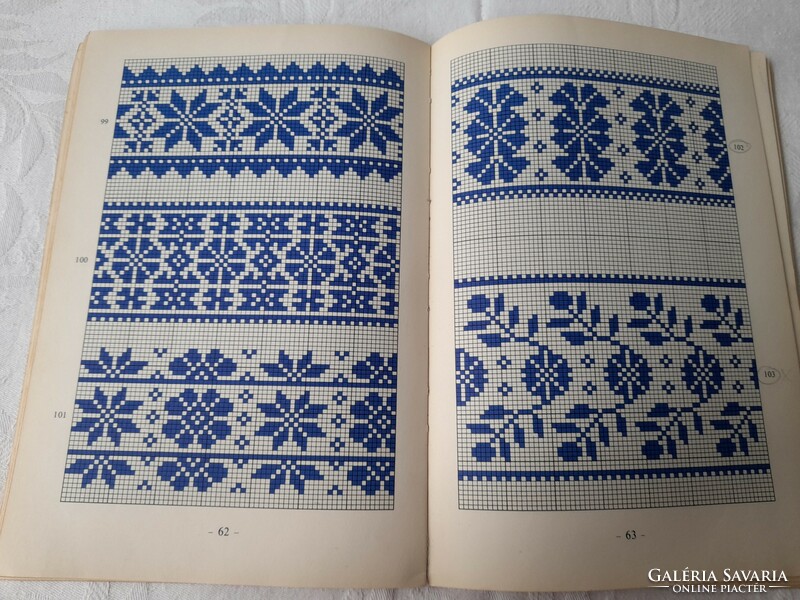 Woven patterns and cross-stitch decorations by Mária Somogyi from Sirmai Kocsisné