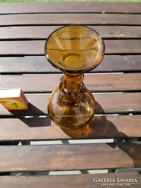 Régi muránói stílusú borostyán üveg