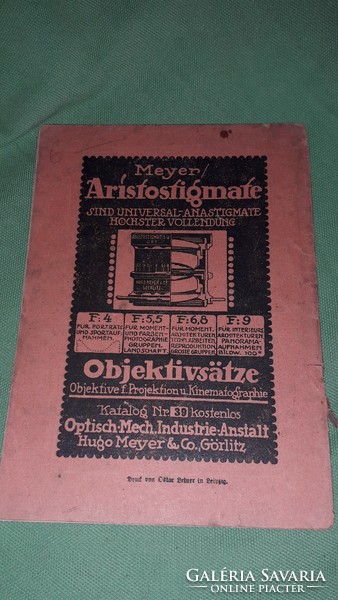 Antik 19. század vége ritka fotózást oktató német nyelvű gótbetűs kiskönyv füzet a képek szerint