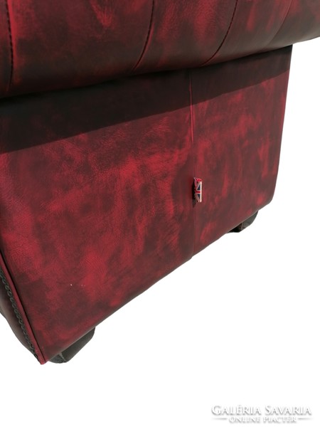 Original chesterfield leather sofa set
