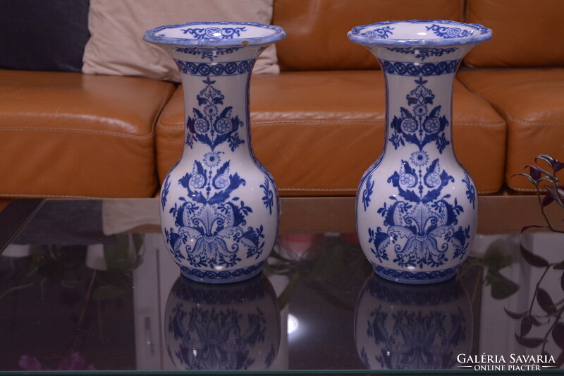 Dutch vase trio by Petrus regout ~1880